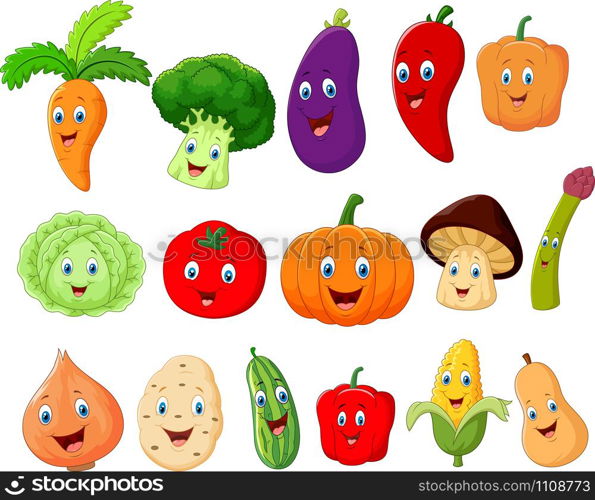 Cute vegetable cartoon character