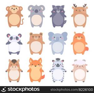 cute wild animal cartoon text frame for decorating schedule notebook