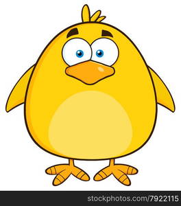 Cute Yellow Chick Cartoon Character