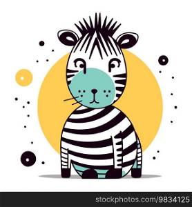 cute zebra animal design. vector illustration eps10 graphic