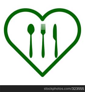 Cutlery and heart