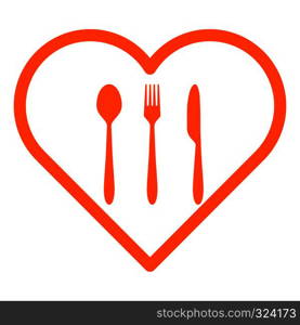 Cutlery and heart