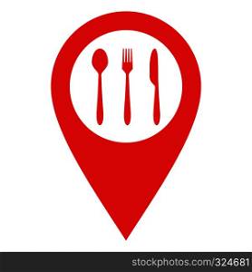 Cutlery and location pin
