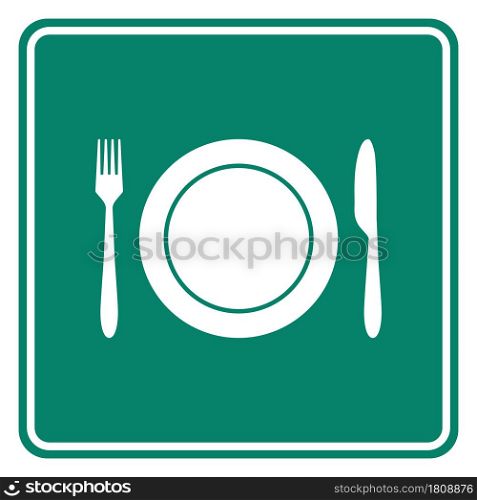 Cutlery and road sign