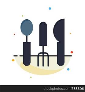 Cutlery, Hotel, Service, Travel Abstract Flat Color Icon Template