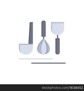 Cutlery, Hotel, Service, Travel  Flat Color Icon. Vector icon banner Template