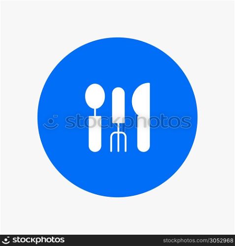 Cutlery, Hotel, Service, Travel white glyph icon