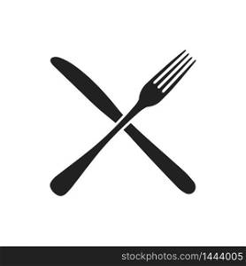 Cutlery icon in flat style for wab. Isolated vector illustration