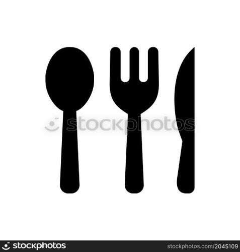 cutlery icon vector solid style