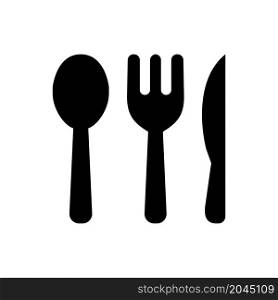 cutlery icon vector solid style