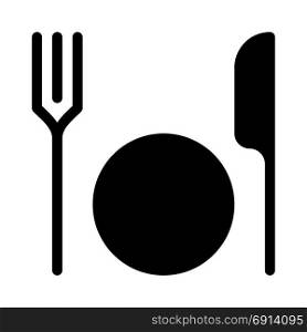 cutlery set, icon on isolated background