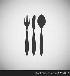 Cutlery Spoon, Fork and Knife Icon Vector Illustration EPS10