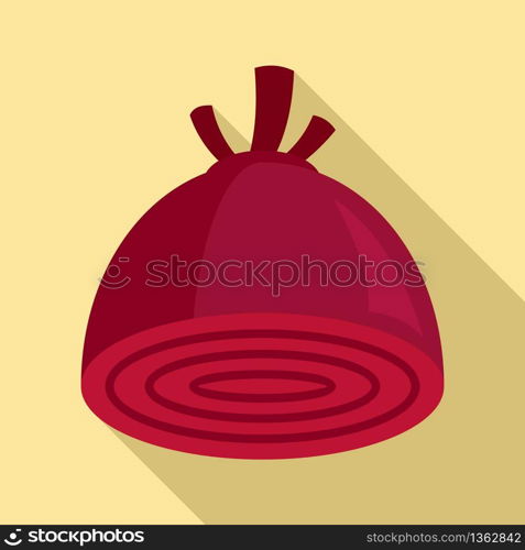 Cutted beet icon. Flat illustration of cutted beet vector icon for web design. Cutted beet icon, flat style