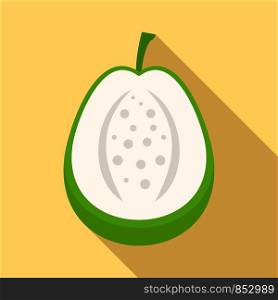 Cutted guava icon. Flat illustration of cutted guava vector icon for web design. Cutted guava icon, flat style