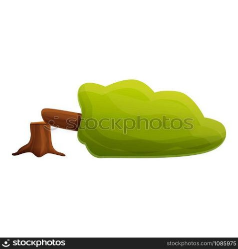 Cutted tree icon. Cartoon of cutted tree vector icon for web design isolated on white background. Cutted tree icon, cartoon style