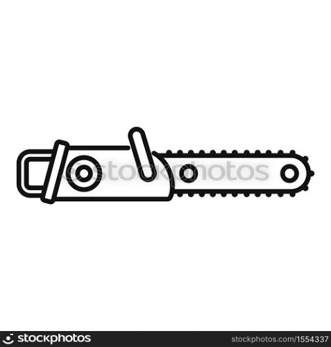 Cutter chainsaw icon. Outline cutter chainsaw vector icon for web design isolated on white background. Cutter chainsaw icon, outline style