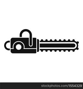 Cutter chainsaw icon. Simple illustration of cutter chainsaw vector icon for web design isolated on white background. Cutter chainsaw icon, simple style