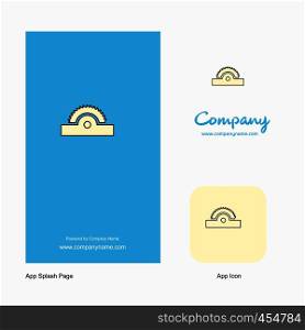 Cutter Company Logo App Icon and Splash Page Design. Creative Business App Design Elements