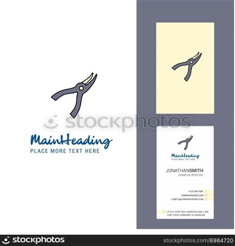 Cutter Creative Logo and business card. vertical Design Vector