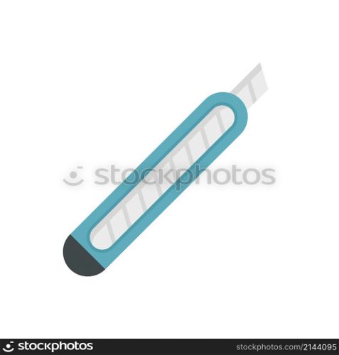 Cutter danger icon. Flat illustration of cutter danger vector icon isolated on white background. Cutter danger icon flat isolated vector