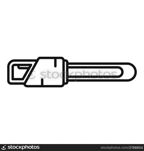 Cutter electric saw icon outline vector. Chainsaw tool. Power chain. Cutter electric saw icon outline vector. Chainsaw tool