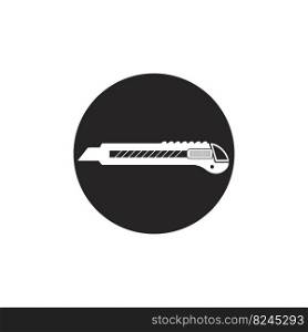 cutter knife icon vector illustration logo design.