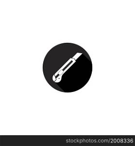 cutter knife - stationery icon vector design template