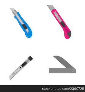 cutter knife - stationery icon vector design template