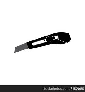 cutter knife - stationery icon vector design template