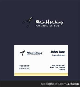 Cutter logo Design with business card template. Elegant corporate identity. - Vector