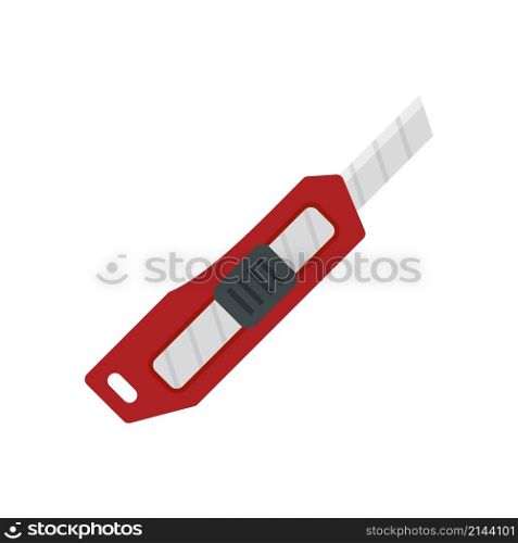 Cutter sharp icon. Flat illustration of cutter sharp vector icon isolated on white background. Cutter sharp icon flat isolated vector