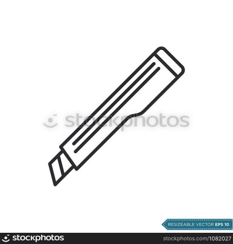 Cutter, Stationery Icon Vector Template Illustration Design