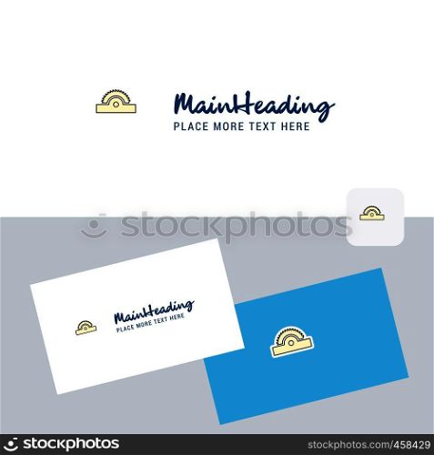 Cutter vector logotype with business card template. Elegant corporate identity. - Vector