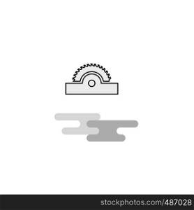 Cutter Web Icon. Flat Line Filled Gray Icon Vector