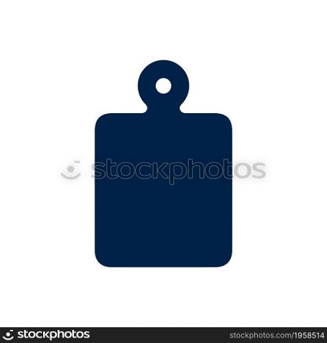 Cutting board icon, utensil of kitchen, isolated on white.