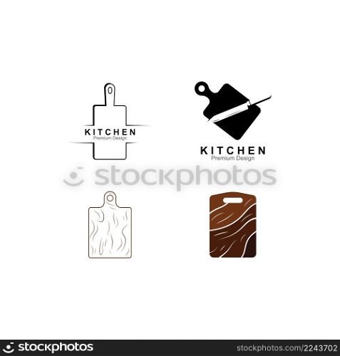 cutting board icon vector illustration logo template