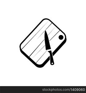 Cutting board icon vector logo