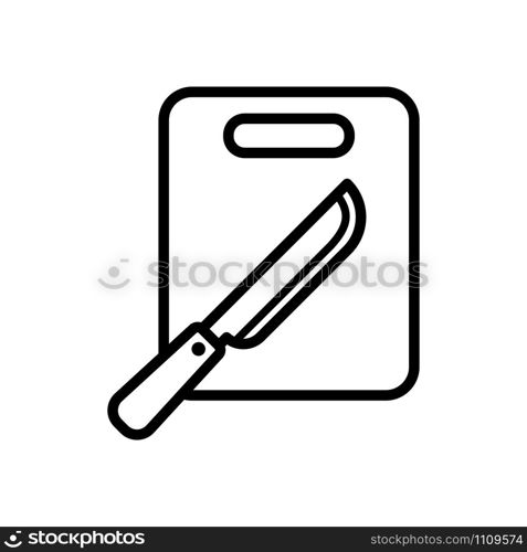 cutting board - kitchen utensils icon vector design template