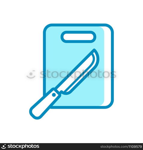 cutting board - kitchen utensils icon vector design template