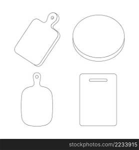 cutting board - kitchen utensils logo vector design template