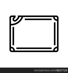 cutting board line icon vector. cutting board sign. isolated contour symbol black illustration. cutting board line icon vector illustration