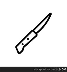 cutting knife icon vector. cutting knife sign. isolated contour symbol illustration. cutting knife icon vector outline illustration