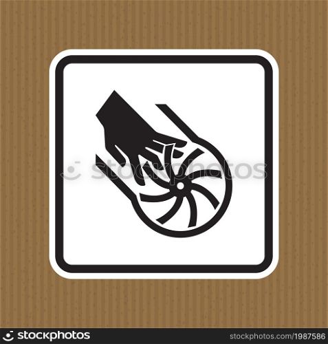 Cutting of Fingers Impeller Blade Symbol Sign Isolate On White Background,Vector Illustration EPS.10