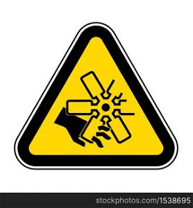 Cutting of Fingers Or Hand Engine Fan Symbol Sign, Vector Illustration, Isolate On White Background Label .EPS10
