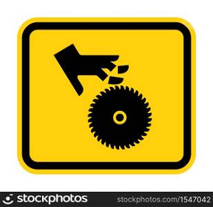 Cutting Of Fingers Or Hand Rotating Blade Symbol Sign Isolate on White Background,Vector Illustration