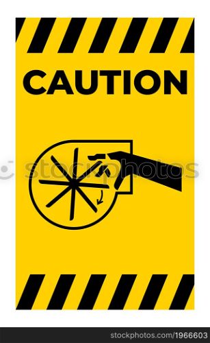 Cutting of Fingers or Hand Rotating Blade Symbol Sign Isolate on White Background,Vector Illustration