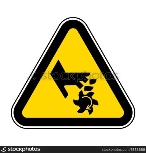 Cutting of Fingers Rotating Blade Symbol Sign, Vector Illustration, Isolate On White Background Label .EPS10