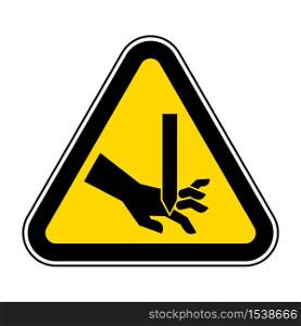 Cutting of Fingers Straight Blade Symbol Sign, Vector Illustration, Isolate On White Background Label .EPS10