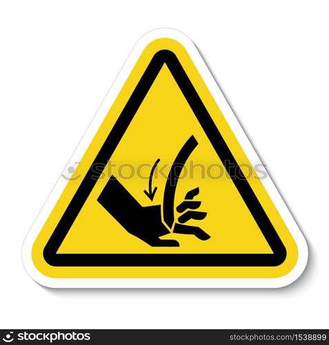 Cutting of Hand Curved Blade Symbol Sign Isolate On White Background,Vector Illustration