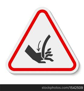 Cutting of Hand Curved Blade Symbol Sign Isolate On White Background,Vector Illustration